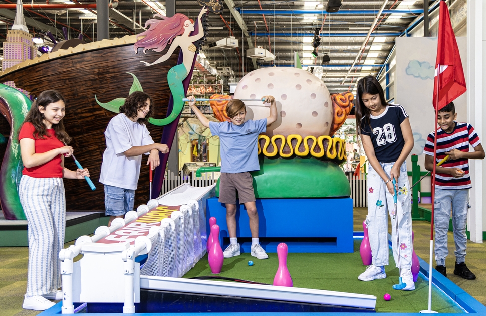 Holey Moley: $14 for 9 holes of mini golf